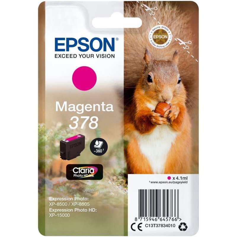 Epson Squirrel C13T37834010 tinteiro 1 unidade(s) Original Rendimento padrão Magenta