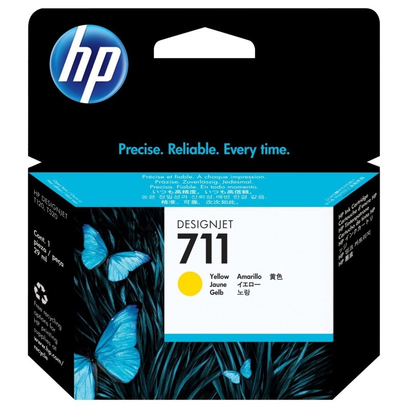 HP 711 29-ml Yellow DesignJet Ink Cartridge cabeça de impressão Jato de tinta térmico