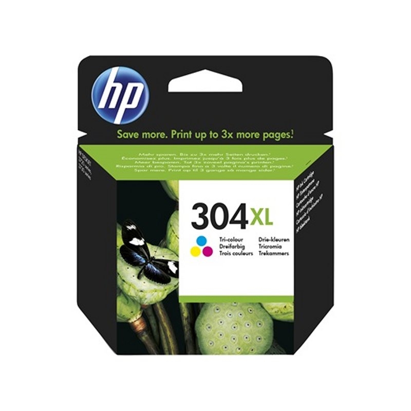 HP 304XL Tri-color Original Ink Cartridge tinteiro 1 unidade(s) Rendimento alto (XL) Ciano, Magenta, Amarelo