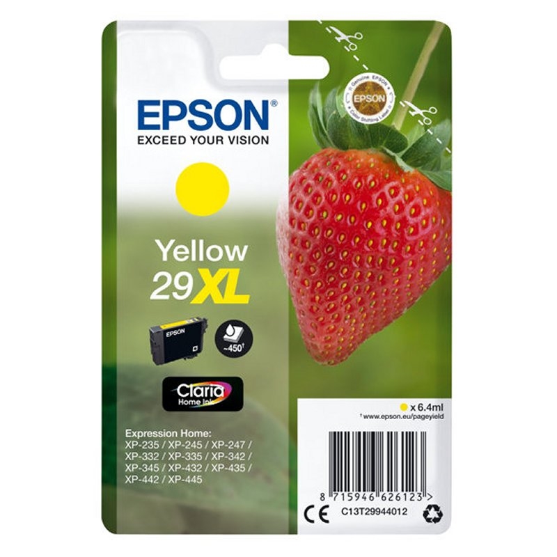 Epson Strawberry C13T29944012 tinteiro 1 unidade(s) Original Rendimento alto (XL) Amarelo