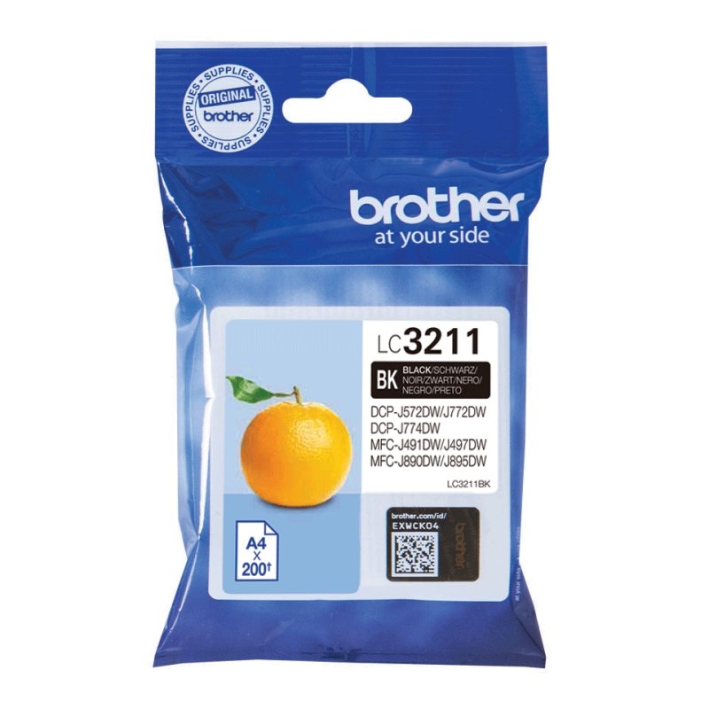 Brother LC3211BK tinteiro 1 unidade(s) Original Rendimento padrão Preto