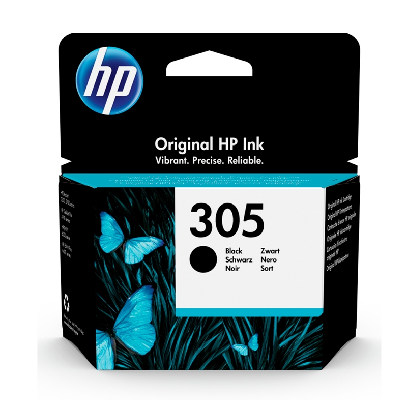HP 305 Black Original Ink Cartridge tinteiro 1 unidade(s) Rendimento padrão