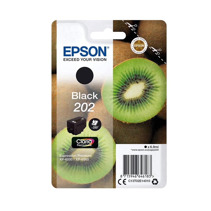 Epson Kiwi 202 tinteiro 1 unidade(s) Original Rendimento padrão Preto
