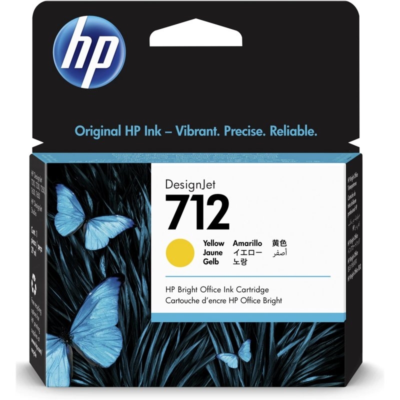 HP 712 29-ml Yellow DesignJet Ink Cartridge cabeça de impressão Jato de tinta térmico