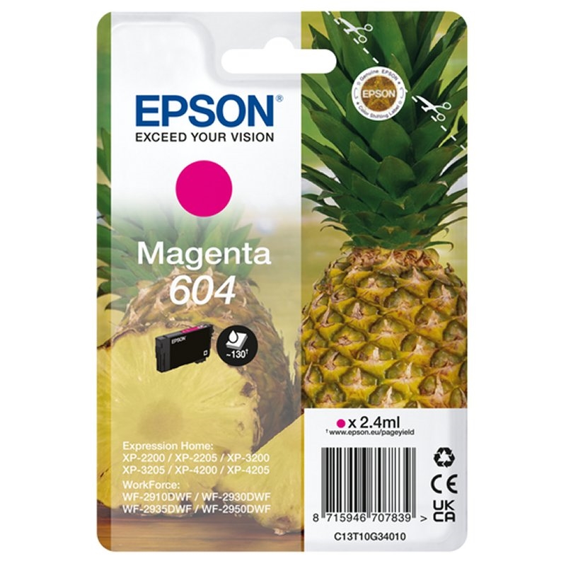 Epson 604 tinteiro 1 unidade(s) Compatível Rendimento padrão Magenta