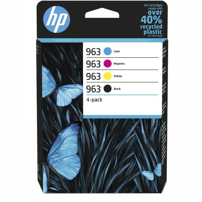 HP 963 4-Pack CMYK(4) Original Ink Cartridge Combo tinteiro 5 unidade(s) Rendimento padrão Preto, Ciano, Magenta, Amarelo
