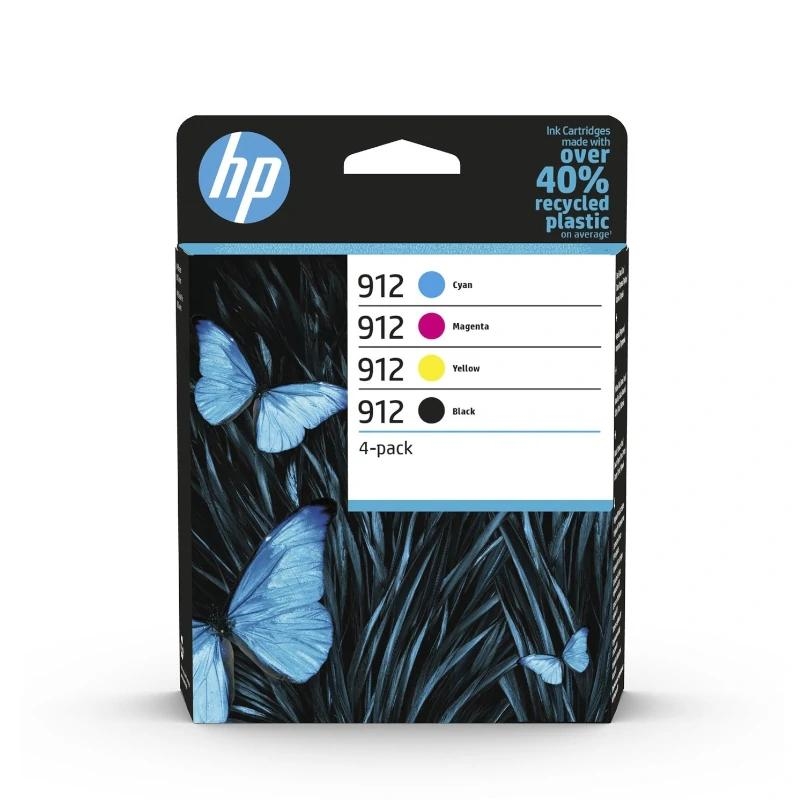 HP 912 4-Pack CMYK(4) Original Ink Cartridge Combo tinteiro 4 unidade(s) Rendimento padrão Preto, Ciano, Magenta, Amarelo