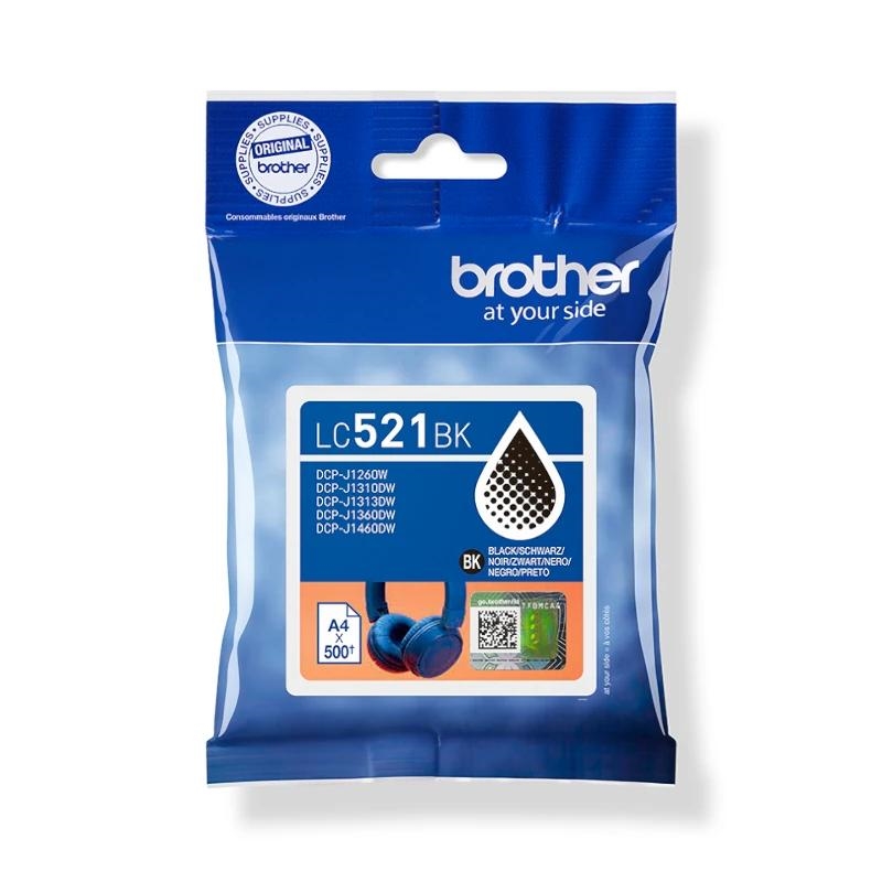 Brother LC521BK tinteiro 1 unidade(s) Original Preto