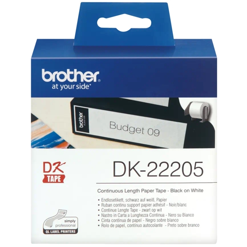 Brother DK-22205 etiquetadora Preto sobre branco