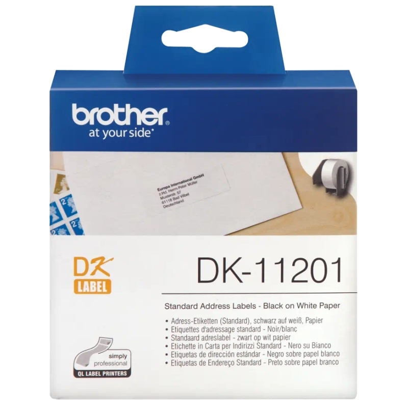 Brother DK-11201 etiquetadora Preto sobre branco