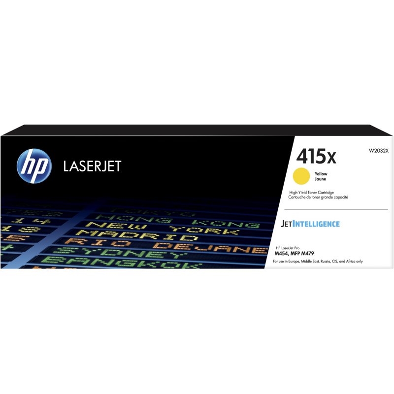 HP 415X High Yield Yellow Original LaserJet Cartridge toner 1 unidade(s)