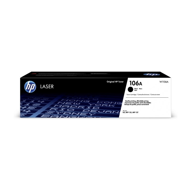 HP 106A Black Original Laser Cartridge toner 1 unidade(s)
