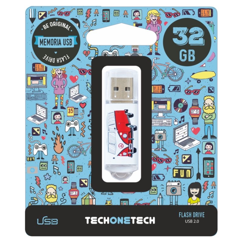 Tech One Tech | Furgão-Van Gb USB 2.0 | 32GB