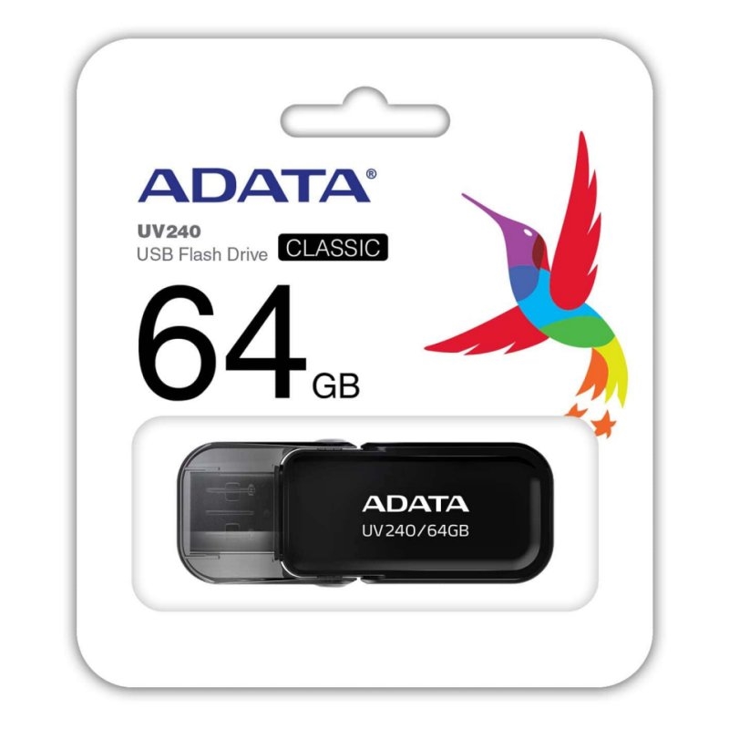 ADATA UV240 unidade de memória USB 64 GB USB Type-A 2.0 Preto
