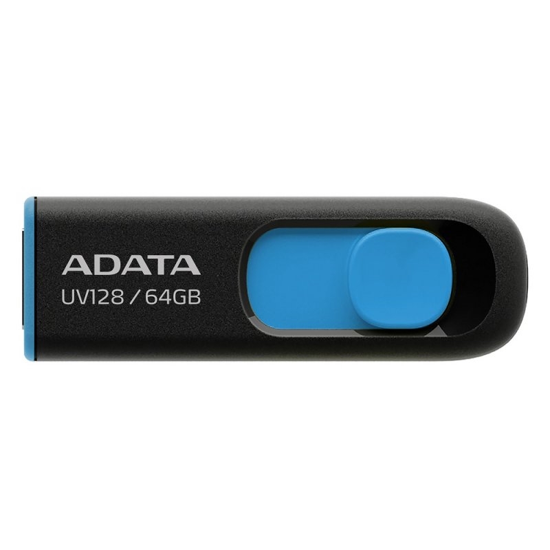 ADATA 64GB DashDrive UV128 unidade de memória USB USB Type-A 3.2 Gen 1 (3.1 Gen 1) Preto, Azul