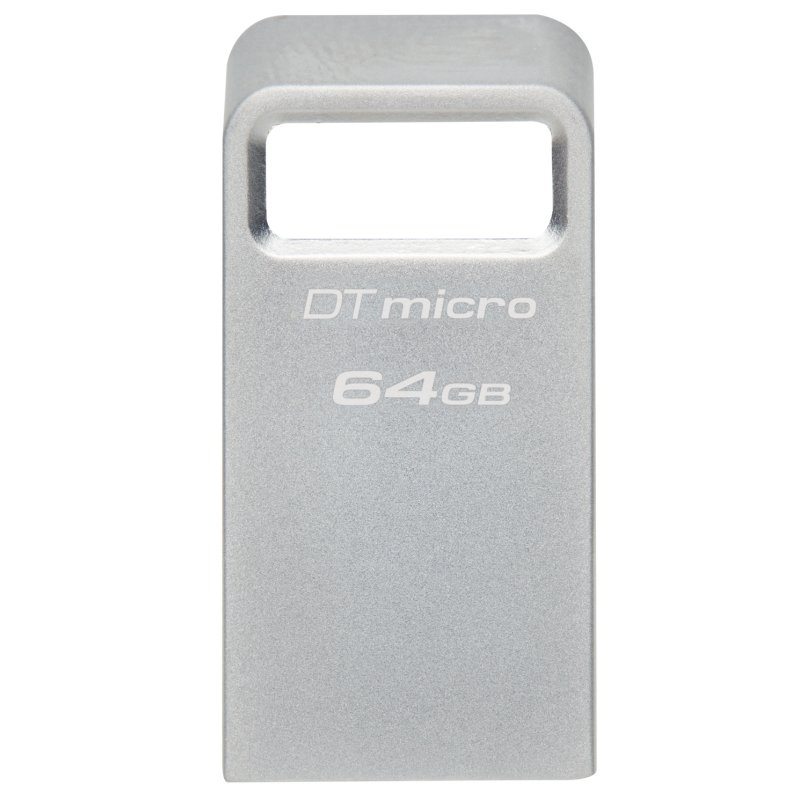 Kingston Technology DataTraveler Micro unidade de memória USB 64 GB USB Type-A 3.2 Gen 1 (3.1 Gen 1) Prateado