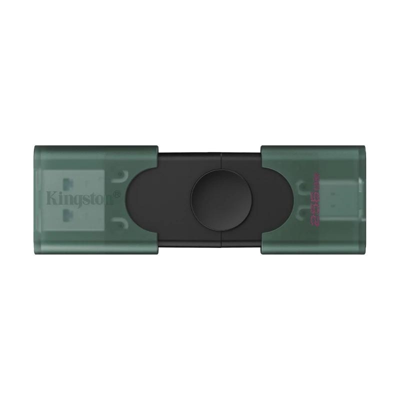 Kingston Technology DataTraveler DuoG2 unidade de memória USB 256 GB USB Type-A / USB Type-C 3.2 Gen 1 (3.1 Gen 1) Preto, Verde