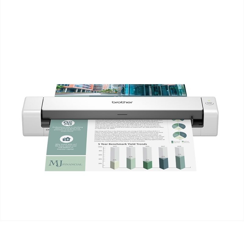 Brother DS-740D scanner Scanner com alimentação por folhas 600 x 600 DPI A4 Preto, Branco