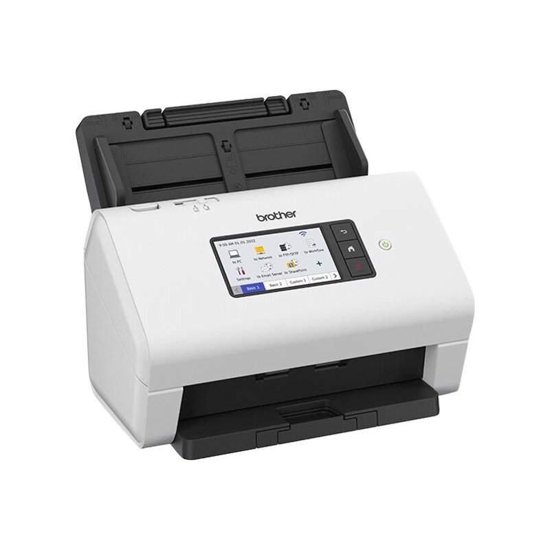 Brother ADS-4900W scanner Scanner ADF + alimentado por folhas 600 x 600 DPI A4 Preto, Branco