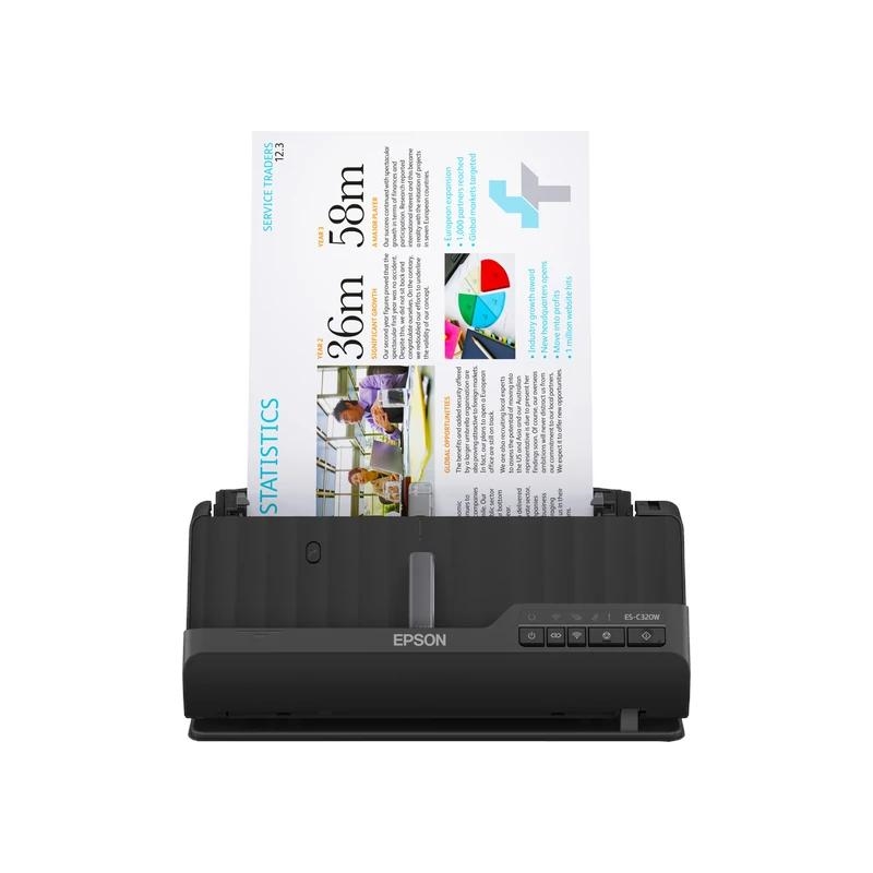 Epson ES-C320W Scanner ADF + alimentado por folhas 600 x 600 DPI A4 Preto