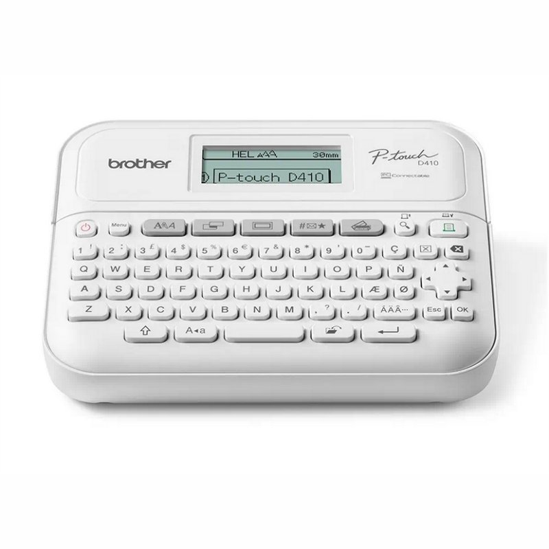 Brother PT-D410 impressora de etiquetas Trasferência termal 180 x 180 DPI 20 mm/seg Com fios TZe QWERTY