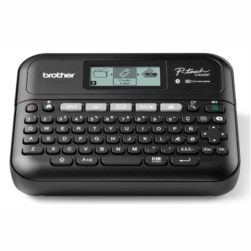 Brother PT-D460BTVP impressora de etiquetas Trasferência termal 180 x 180 DPI 30 mm/seg Com fios e sem fios TZe Bluetooth QWERTY