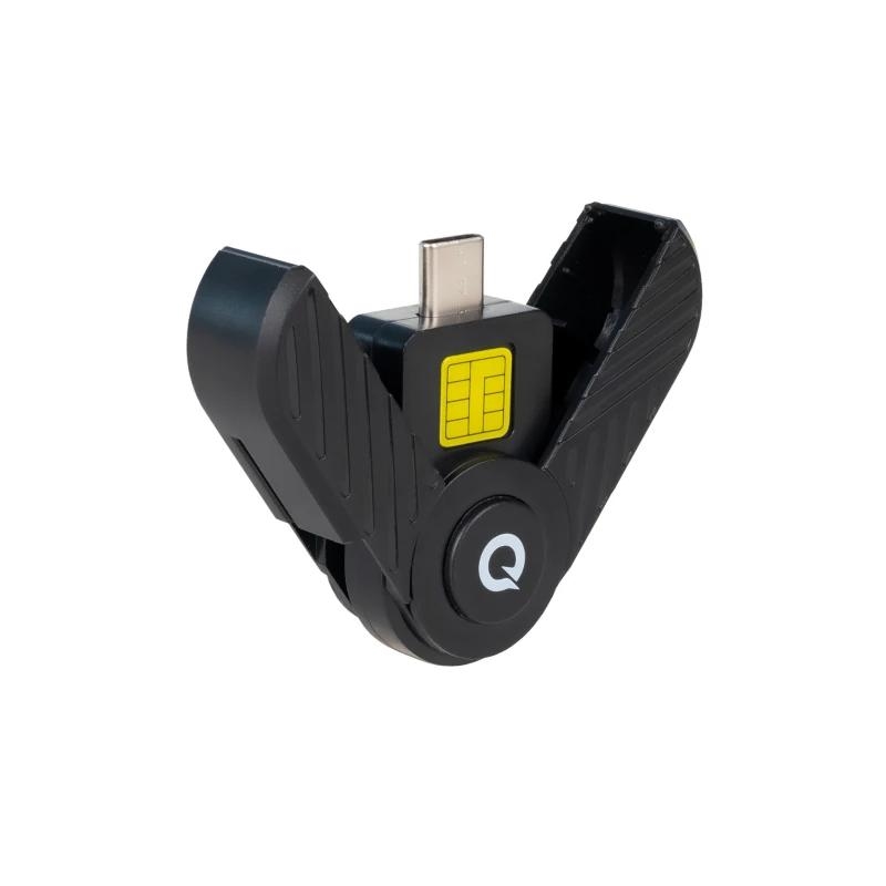 TooQ TQR-3011B leitor de smart card USB Type-C Preto
