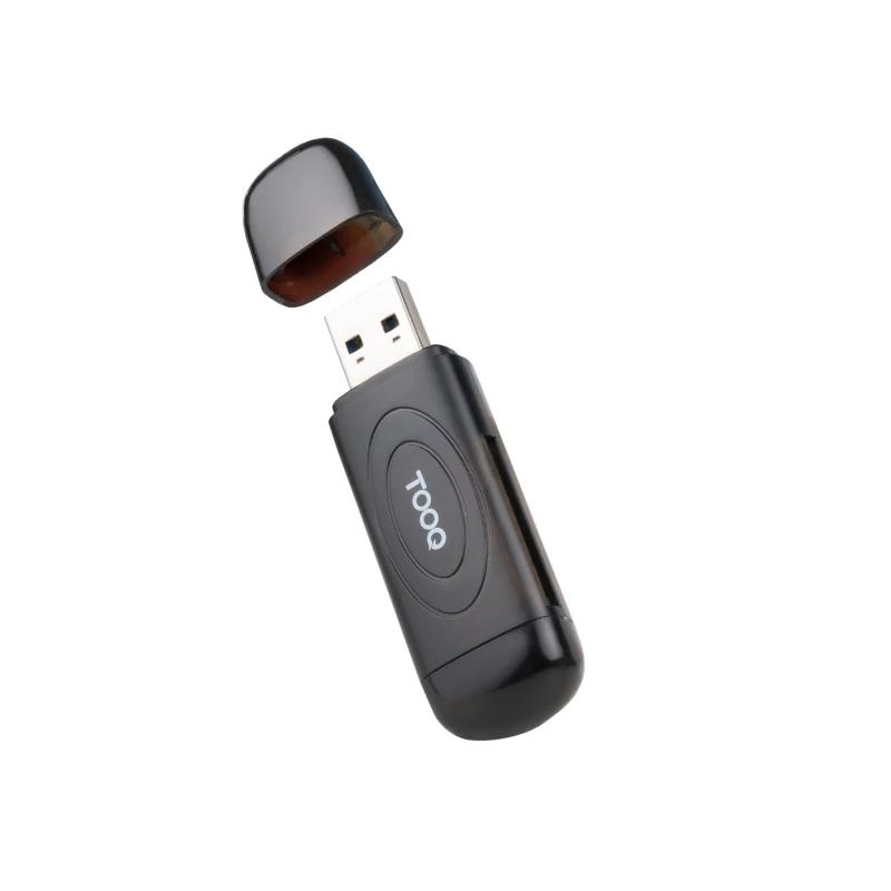 TooQ TQR-3002B leitor de cartões USB 3.2 Gen 1 (3.1 Gen 1) Type-A Preto
