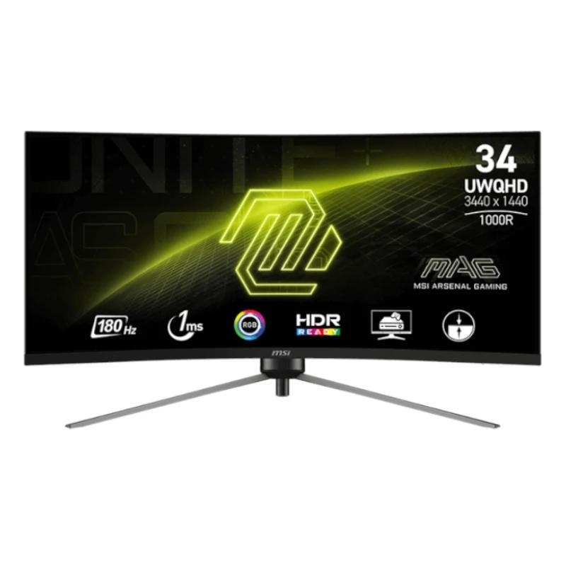 MSI MAG 345CQR monitor de ecrã 86,4 cm (34") 3440 x 1440 pixels UltraWide Dual Quad HD Preto