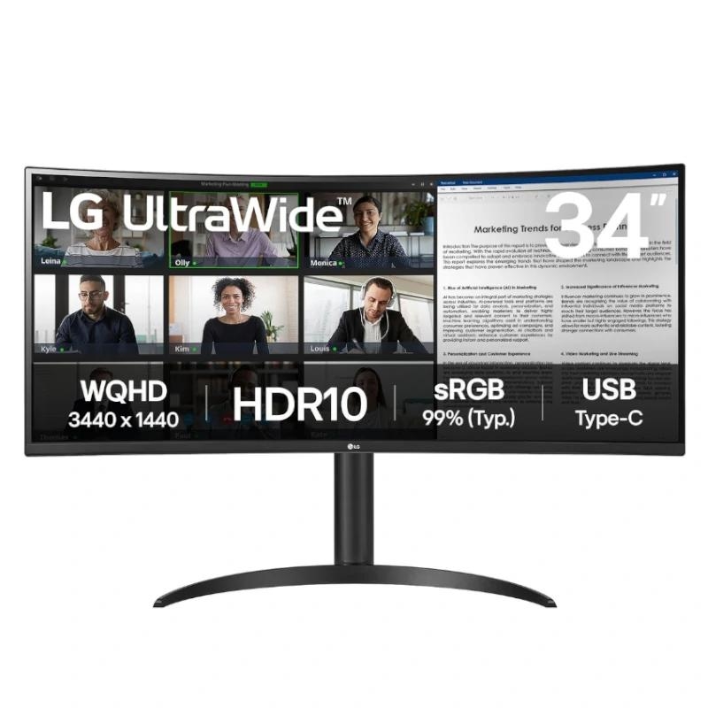 LG 34WR50QK-B monitor de ecrã 86,4 cm (34") 3440 x 1440 pixels Wide Quad HD Preto