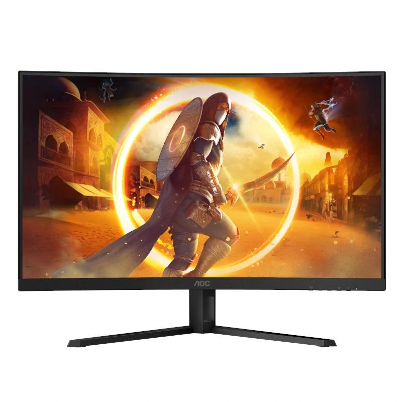 AOC G4 CQ32G4VE monitor de ecrã 80 cm (31.5") 2560 x 1440 pixels Quad HD LCD Preto, Cinzento