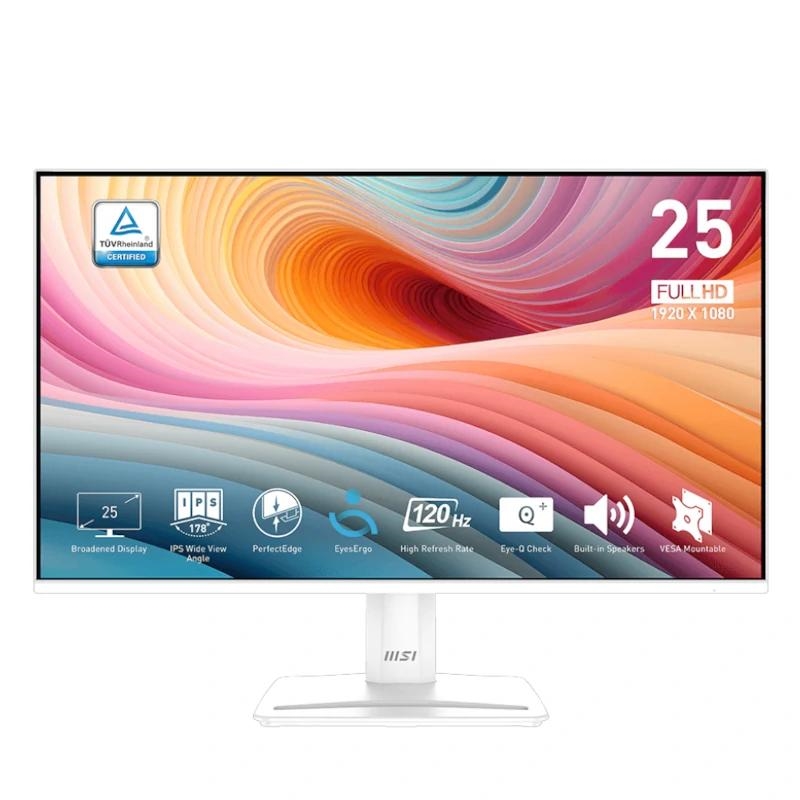 MSI Pro MP251W E2 monitor de ecrã 62,2 cm (24.5") 1920 x 1080 pixels Full HD LED Branco