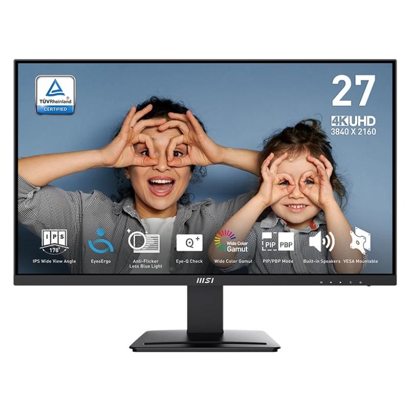 MSI Pro MP273U monitor de ecrã 68,6 cm (27") 3840 x 2160 pixels 4K Ultra HD Preto