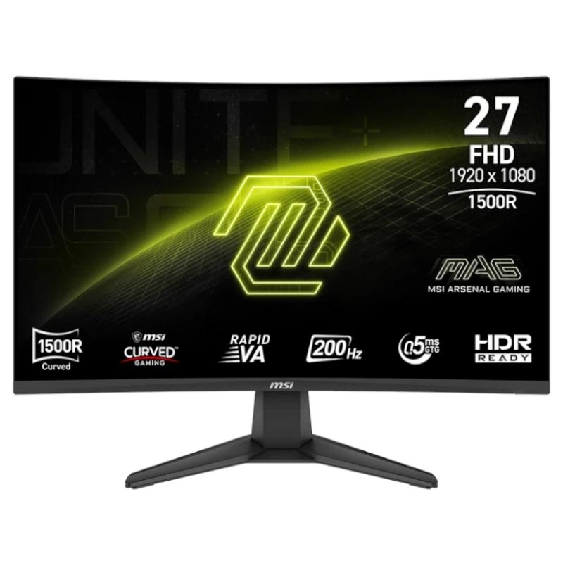 MSI MAG 276CF E20 monitor de ecrã 68,6 cm (27") 1920 x 1080 pixels Full HD LCD Preto