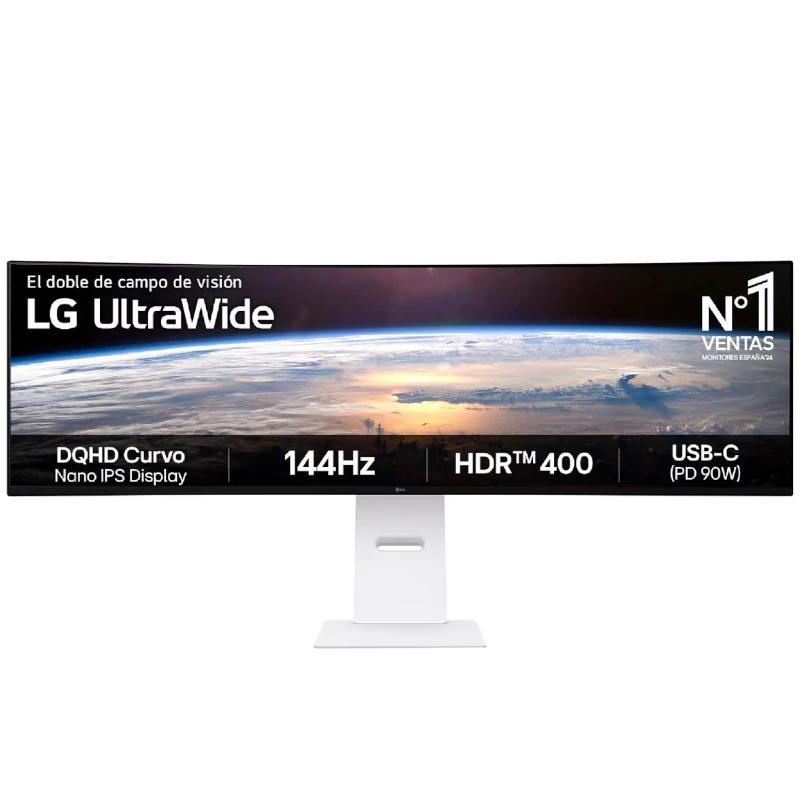 LG 49U950A-W monitor de ecrã 124,5 cm (49") 5120 x 1440 pixels Dual QHD LED Preto, Branco