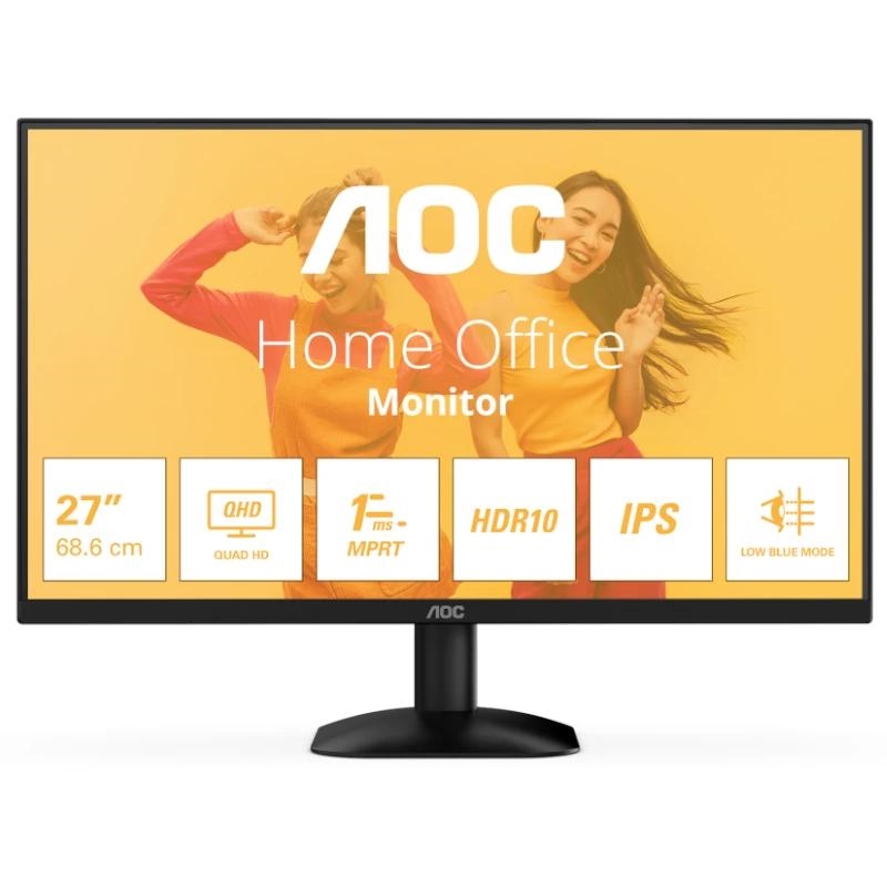 AOC B3 Q27B35E monitor de ecrã 68,6 cm (27") 2560 x 1440 pixels Quad HD LED Preto