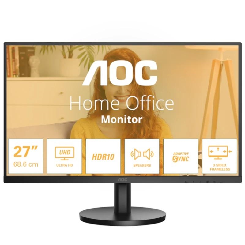 AOC B3 U27B3A monitor de ecrã 68,6 cm (27") 3840 x 2160 pixels 4K Ultra HD LCD Preto