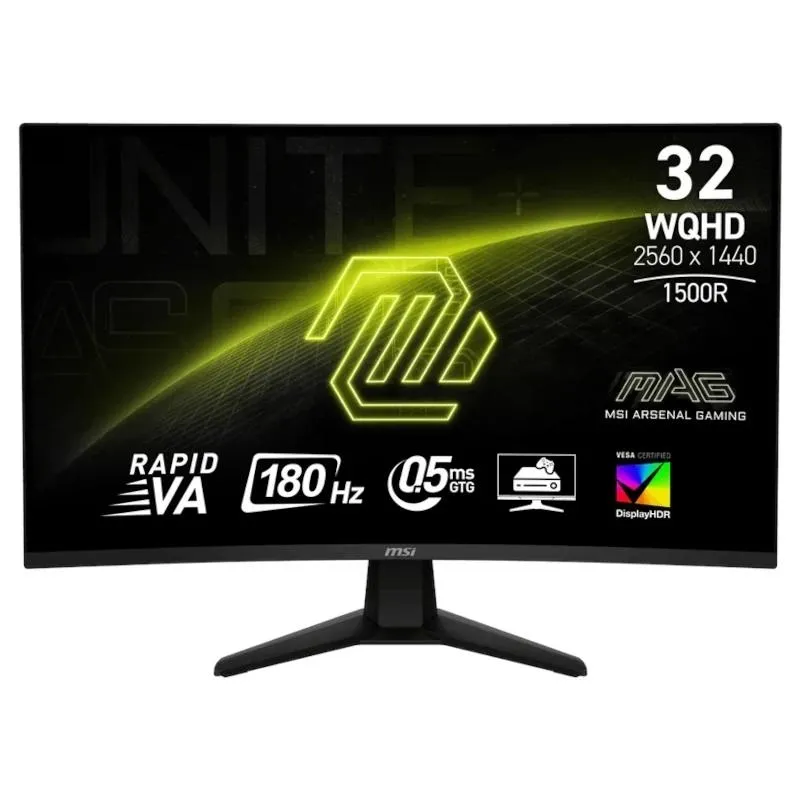 MSI MAG32CQ6F Monitor 31.5" WQHD 180Hz HDMI cur