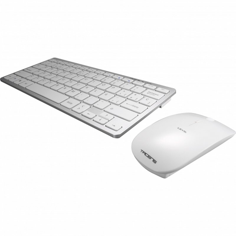 Tacens Levis Combo V2 teclado Rato incluído RF Wireless Metálico, Branco
