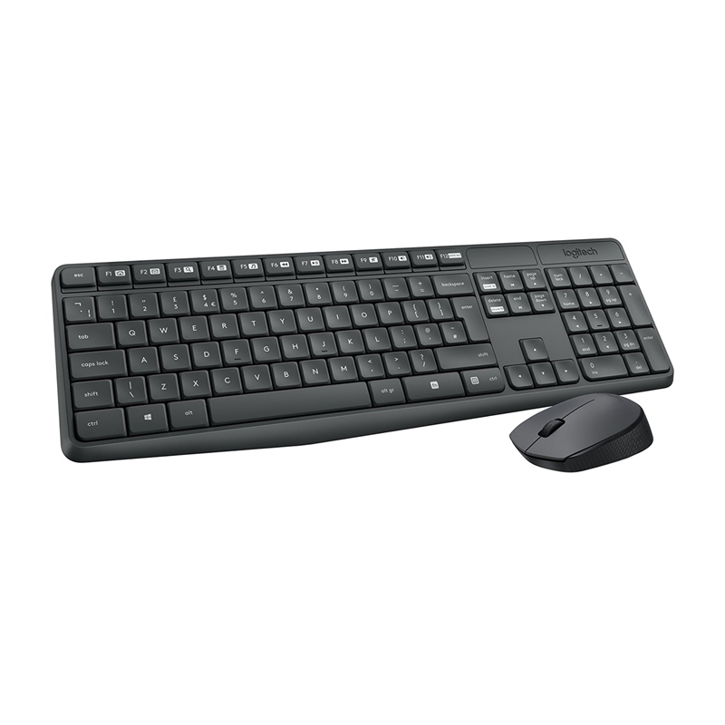 Logitech 920-007919 teclado Rato incluído Casa RF Wireless QWERTY Espanhol Cinzento