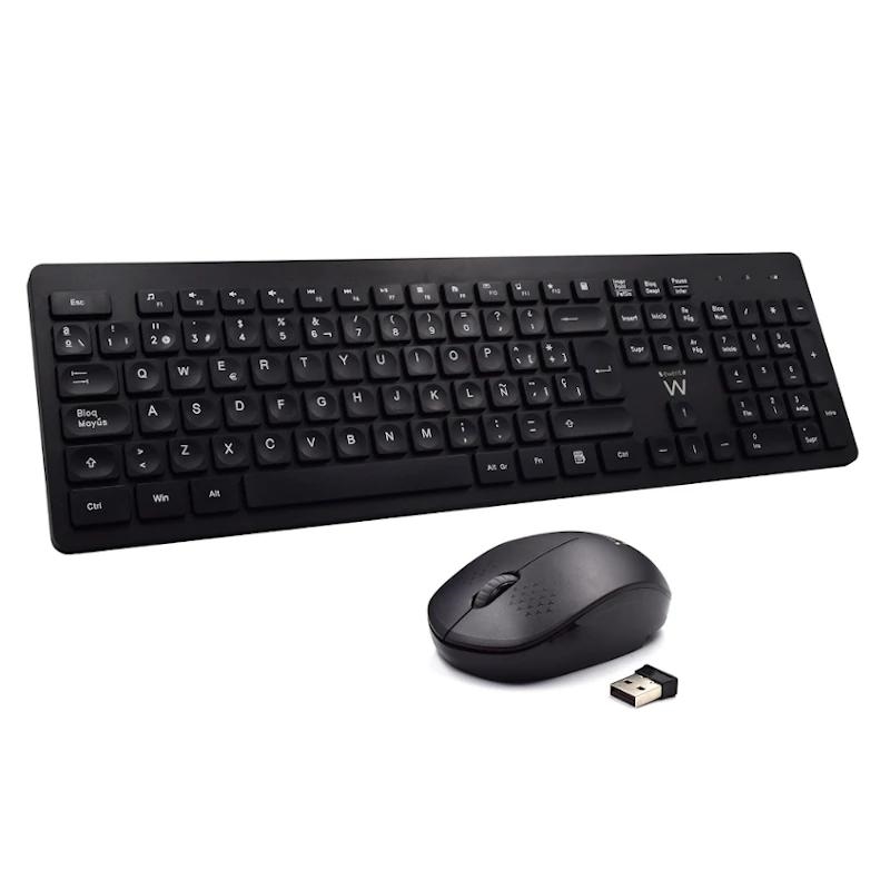 Ewent EW3256 teclado Rato incluído Universal RF Wireless QWERTY Espanhol Preto