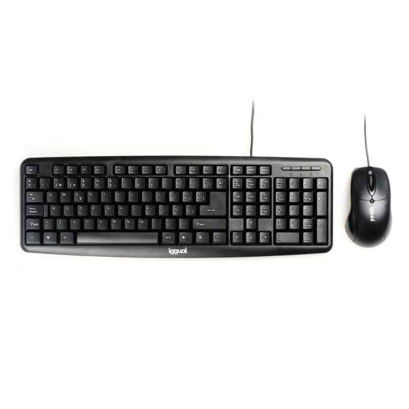 iggual COM-CK-BASIC teclado Rato incluído Universal USB QWERTY Espanhol Preto