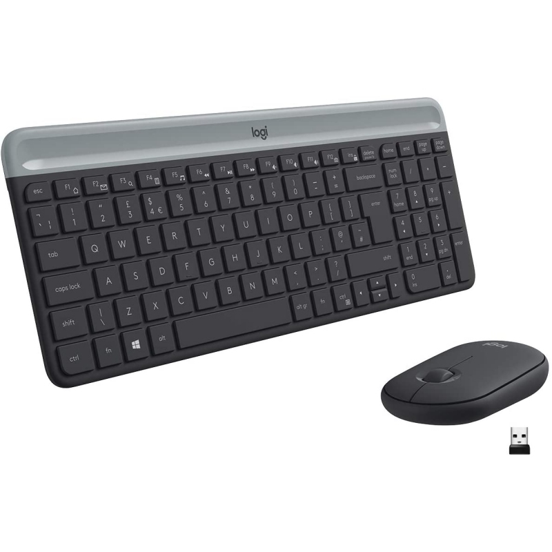 Logitech 920-009198 teclado Rato incluído Universal RF Wireless QWERTY Espanhol Grafite