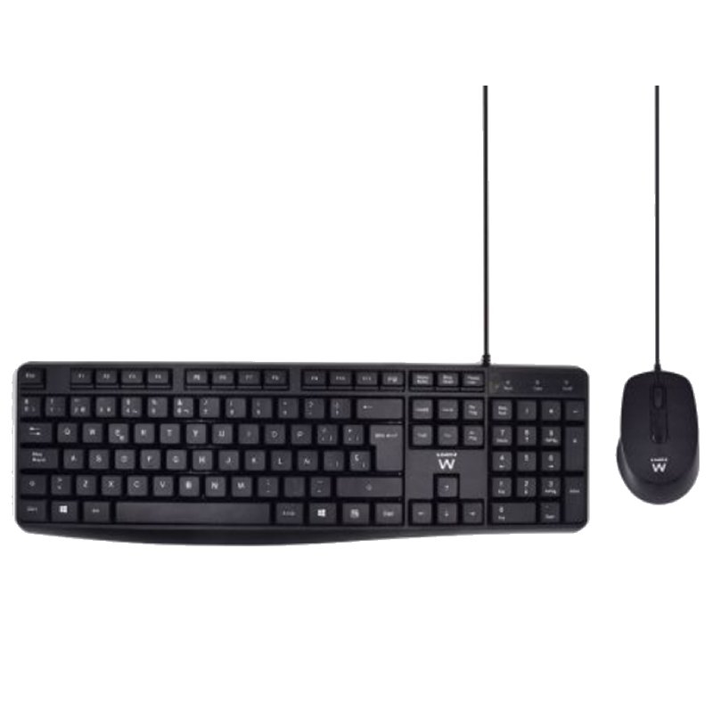 Ewent EW3006 teclado Rato incluído Escritório USB QWERTY Espanhol Preto