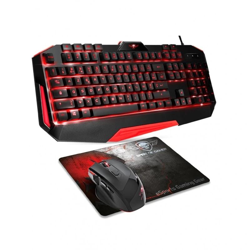 Spirit Of Gamer | Kit Teclado + Rato | SOG-3IN1-ES | Vermelho