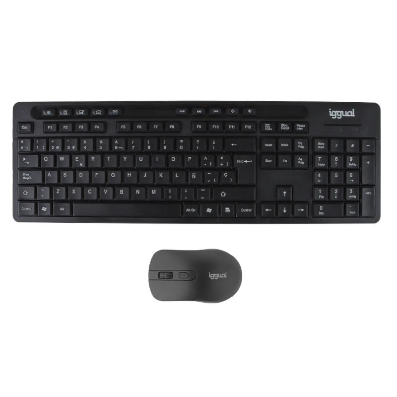 iggual WMK-BUSINESS2 teclado Rato incluído Escritório RF Wireless QWERTY Espanhol Preto