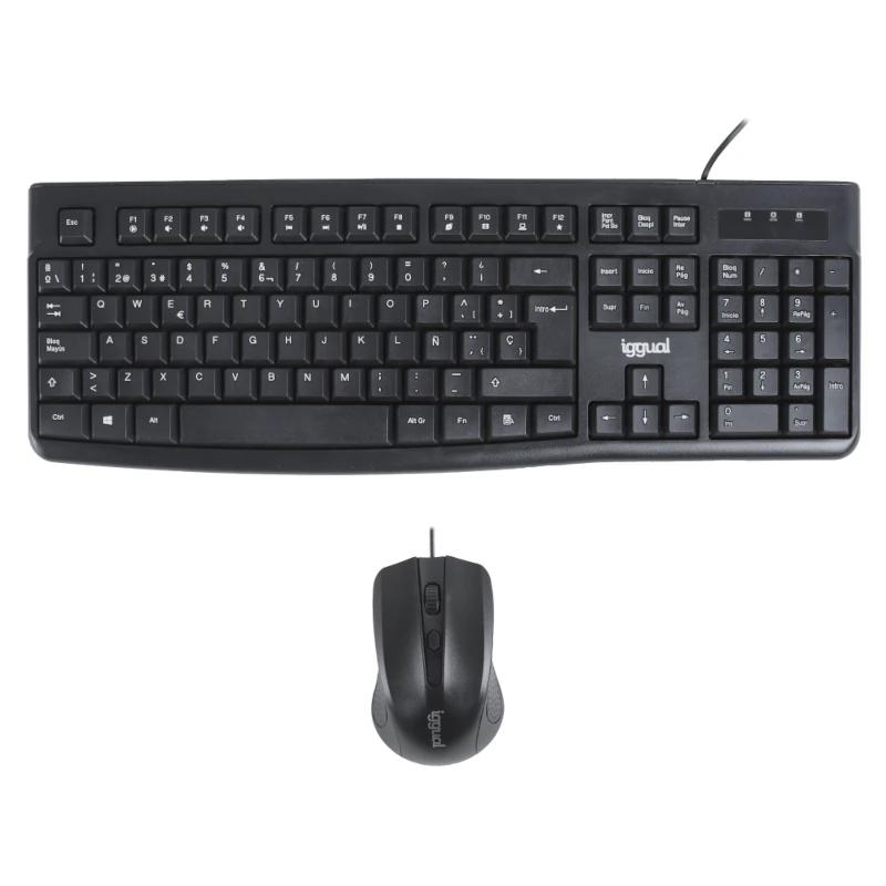 iggual CMK-business 2 teclado Rato incluído Casa/Escritório USB QWERTY Inglês Preto