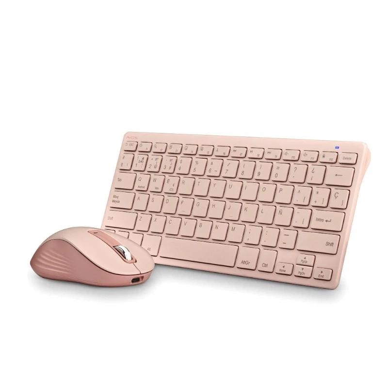 NGS FANTASY (QUERTY, ES) teclado Rato incluído Universal RF Wireless + Bluetooth QWERTY Espanhol Rosa