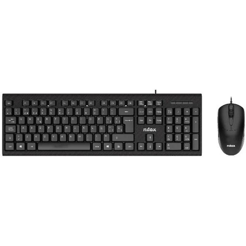 Nilox NXKME0011 teclado Rato incluído Escritório USB Espanhol Preto