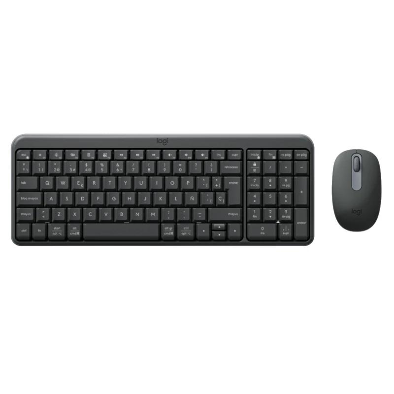 Logitech MK250 Compact Bluetooth Wireless Combo teclado Rato incluído Universal RF Wireless + Bluetooth QWERTY Espanhol Grafite